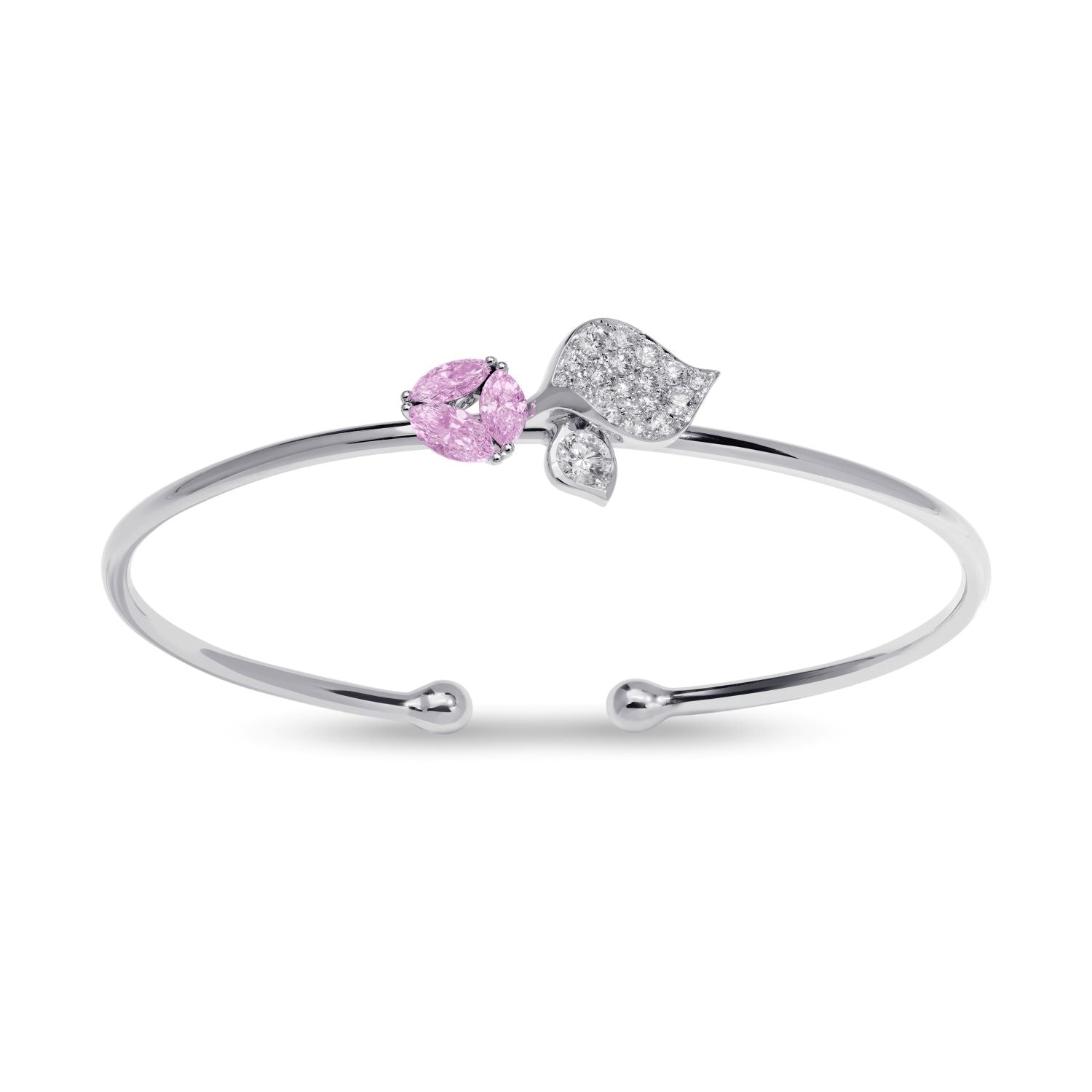 À FLEUR DE PARIS flexible Pink Sapphire Bangle