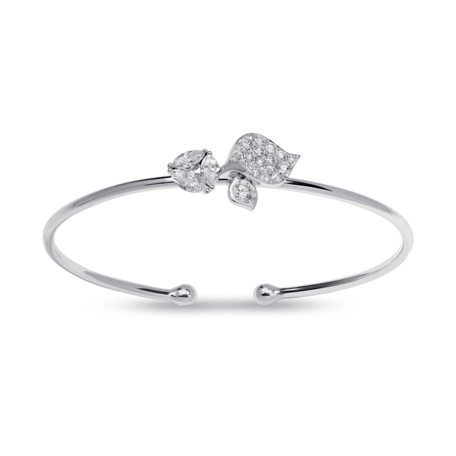 À FLEUR DE PARIS flexibler Diamant-Armreif